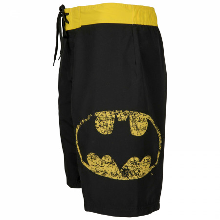 Batman Symbol Heather Black Board Shorts